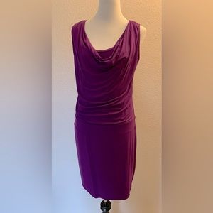 Slinky, sleeveless, jersey plum colored dress, sz M. Priced to sell!
